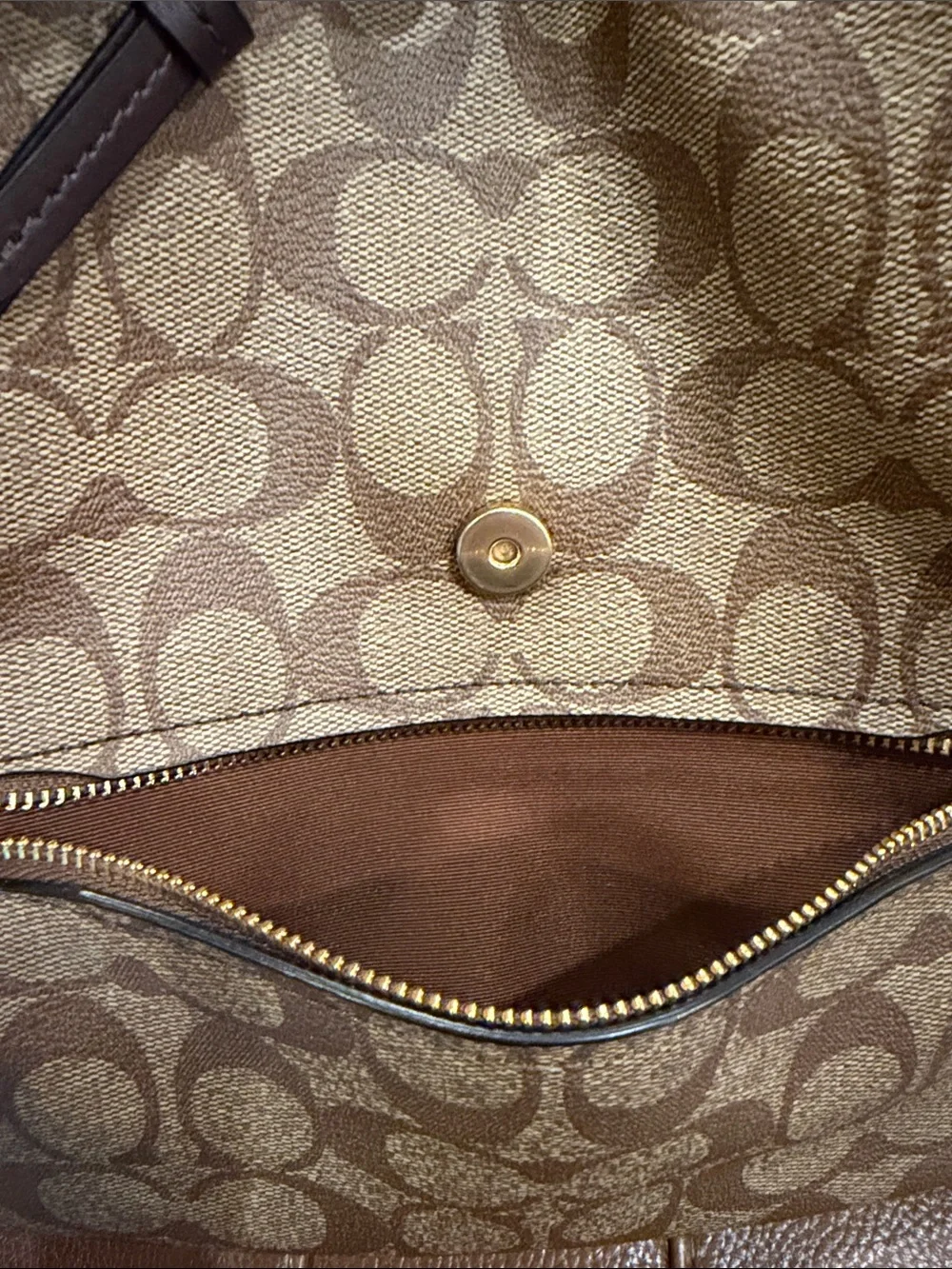 Coach Kleo Signature Canvas Backpack with Rust Suede Flap (2022)